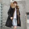New fur integrated large size pie overcome men's medium and long fur jacket winter hooded