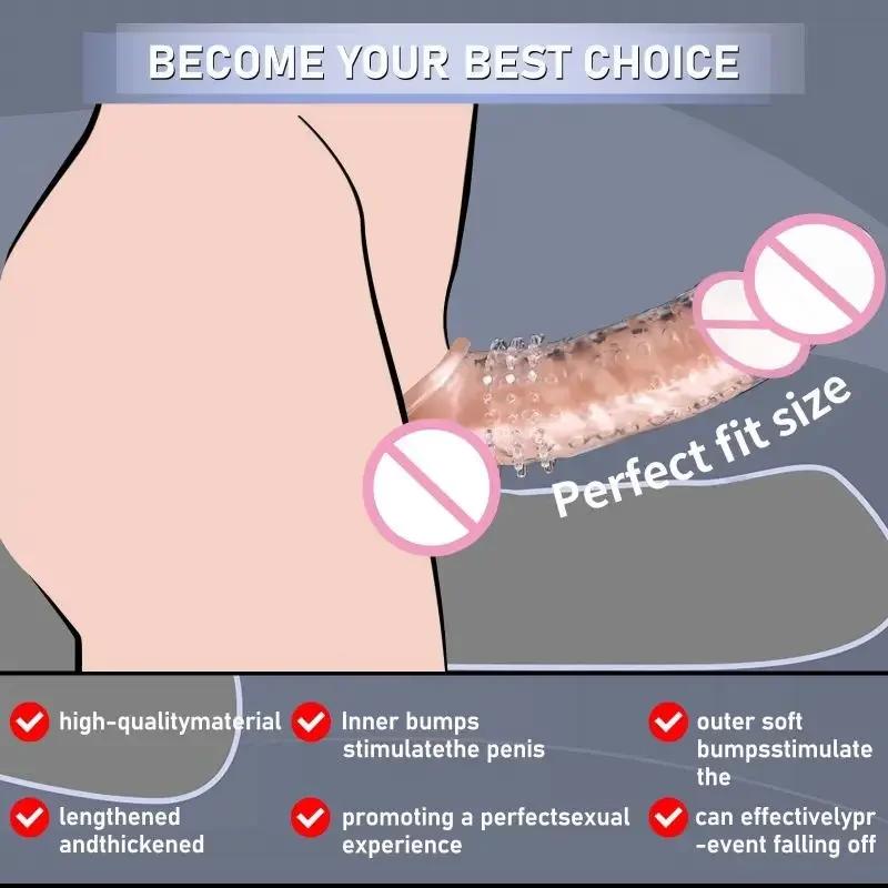 Penis sleeve for men jj thickening and lengthening spike braces sexual apathy special particles condom sex products