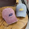 Air Letter Embroidered Baseball Cap Wide Brim Big Head Circumference American Retro Couple Casual Female Soft Top Cap