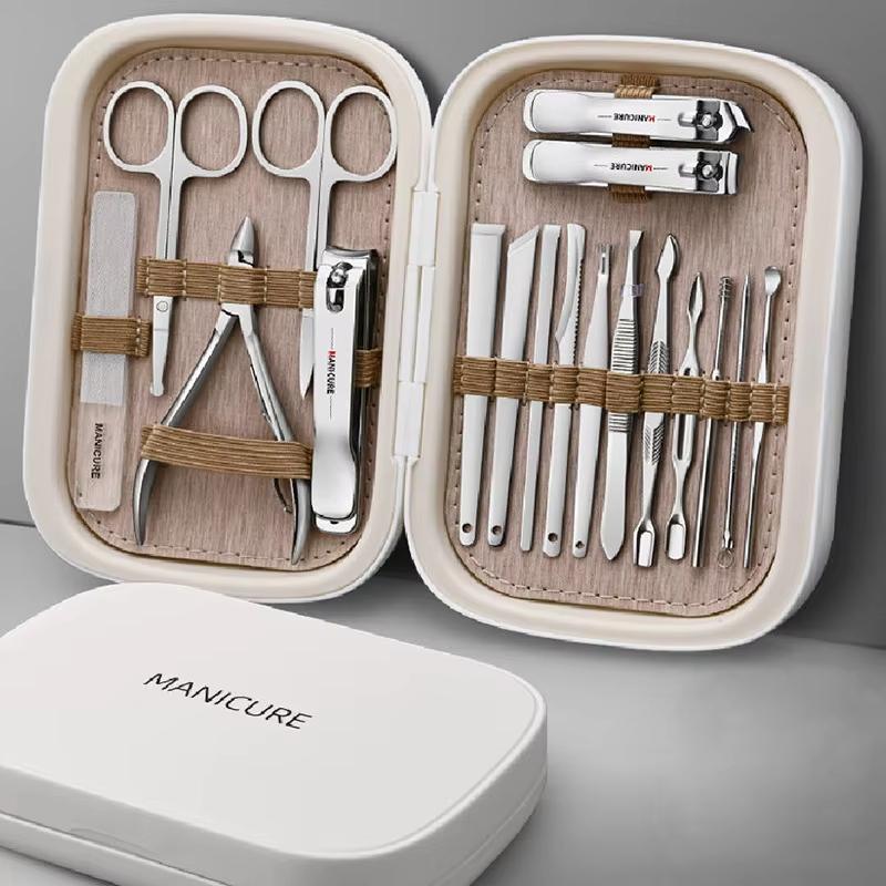 

Professional Manicure Tools Set Stainless Steel Nail Clipper Hand Foot & Nail Tools Pedicure Nippers Trimmer Cutters білий