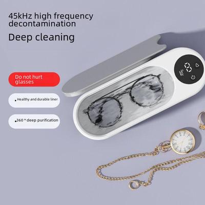 Tragbarer Ultraschallreiniger für Brillen, Schmuck und Zahnspangen mit Display