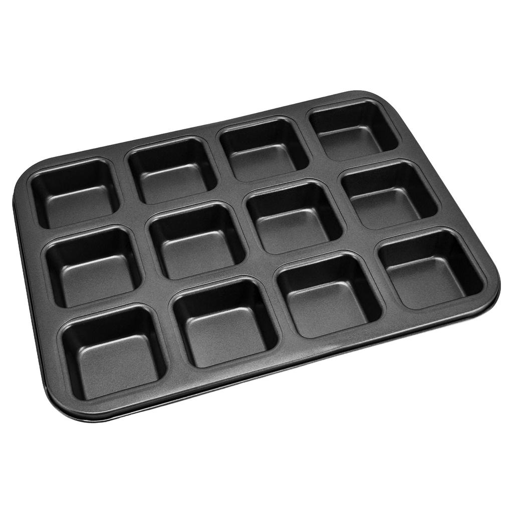 Mini Kastenform Backformen 12 Mulden Brownie Backform Kohlenstoffstahl Muffin Backgeschirr Cupcake Brot