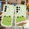 Phone Case: 2D Flat Samsung Galaxy A34 A35 M05 M06 S20 S22 S21 FE Plus 5G Protective Case, Featuring Cute Mother and Baby Frog Stickers, Perfect Chris