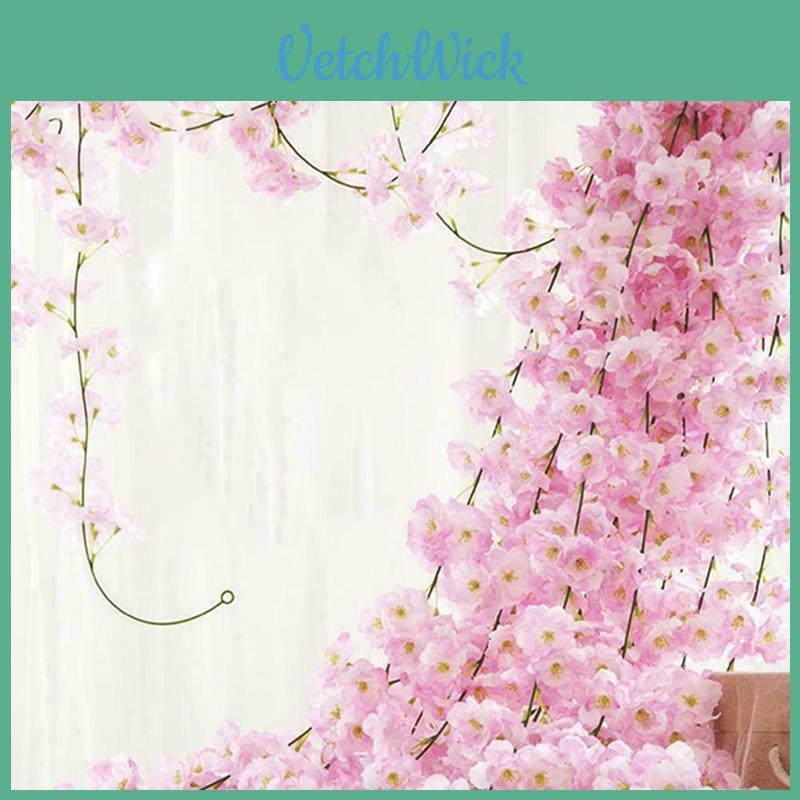High Realistic Artificial Cherry Rattan Garland With Vibrant Colors For Weddings
