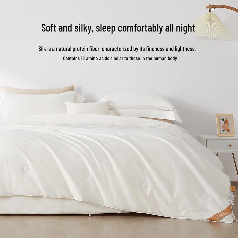 BEYOND HOME TEXTILE All-Season 100% Tussah Silk Two-in-One Duvet