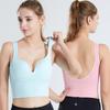 Sports underwear women's shockproof and anti-sagging gathering fitness cup integrated beauty back yoga vest wholesale