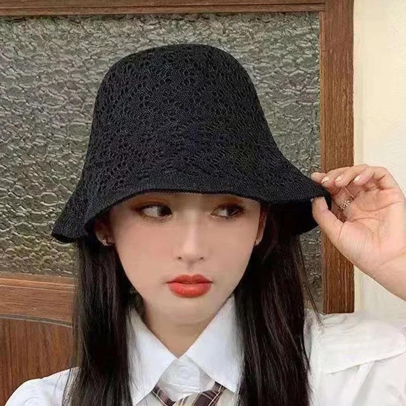 Hats For Women Bucket Hat Linen Korean Tide Summer Thin Section Double-Sided Breathable Sun Protection Cap Panama
