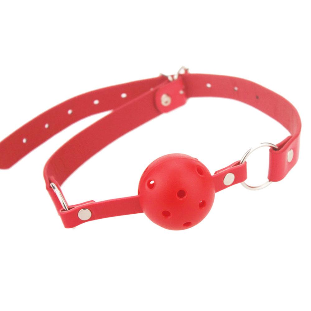 HOLLOW OUT Ball Mouth Gag Oral Fixation Mouth stuffed DROOL PU Leather roleplay slave submisson Adult Game For Couples Flirting