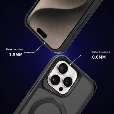 Pro pouzdro iPhone 16 Pro Max Kompatibilní s MagSafe PC+TPU Prsten Stojánek Kryt na mobilní telefon