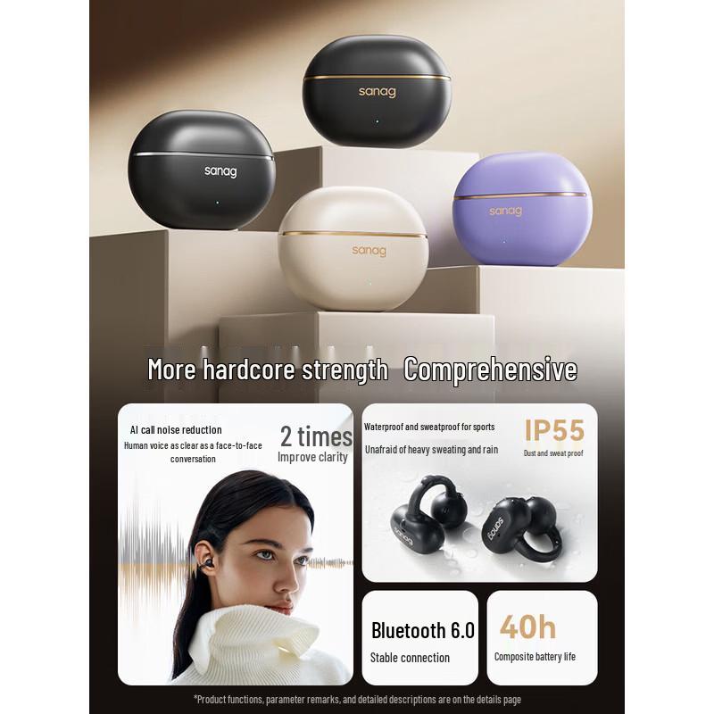 SANAG Z50 Ultra Ear-Clip Bluetooth Earphones