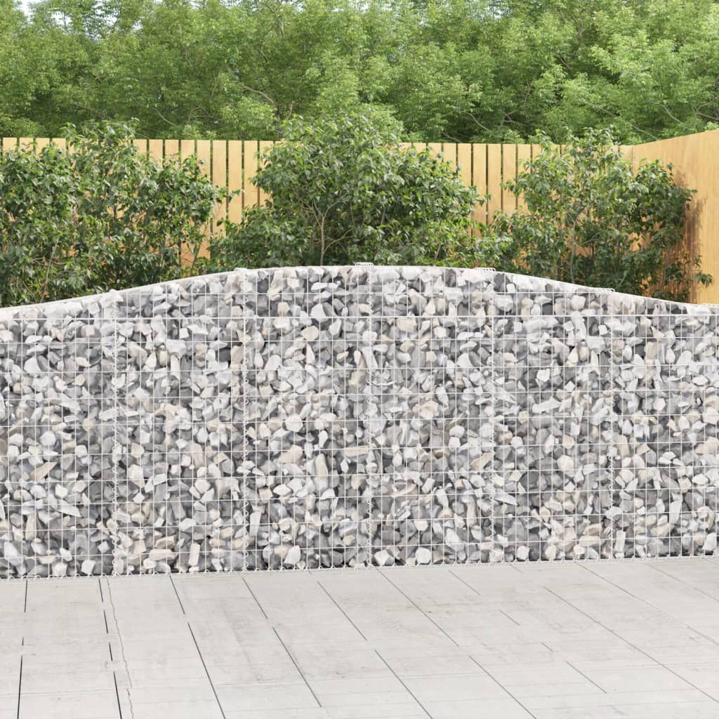 Vidaxl Kosze Gabionowe, 9 Szt, 400X30X100/120 Cm, Galwanizowane Żelazo