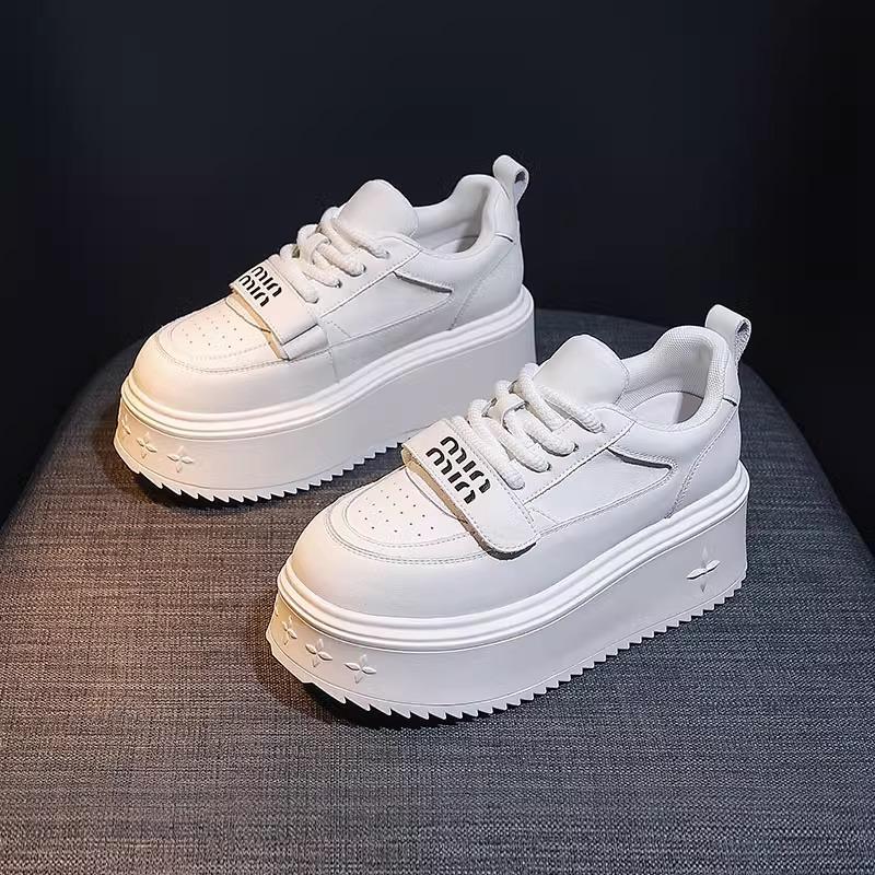 Zhao Ruth's Same 6cm High-end Air Force Little White Shoes for Women's 2025 New Thick-soled Height-increasing Versatile Sports Board Shoes