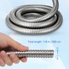 Stainless Steel Protector Sleeve Metal Threaded Hose Cable Sleeve Protector for Home Office Wire Cable Organizer Heavy Duty