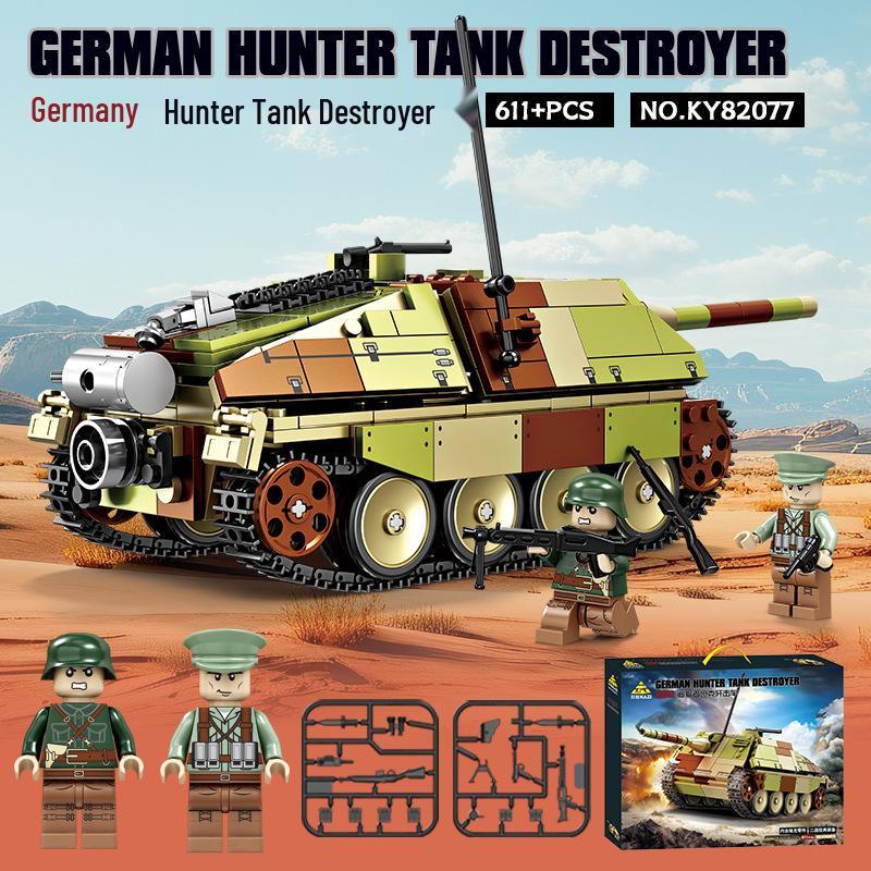 KaiZhi 82074 WWII Military Tank & Plane Model Building Blocks for Kids