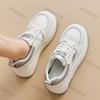 Women's Platform Casual Shoes Autumn Mesh Breathable Comfortable Flats Fashion Lace Up Height Increase Non Slip Vulcanized Shoes