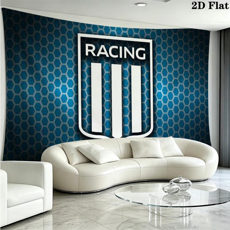Racing Club Wall Tapestry Aesthetic Wall Hanging Printed Fabric Blanket Decorative Tapestries for Bedroom Living Room Home Decor