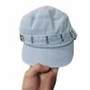 Washed Denim Flat Top Hat Y2k Cadet Cap Casual Peaked Cap  Outdoor