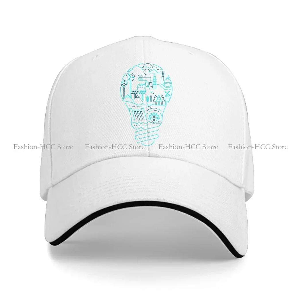 Dad Hats Green Energy Light Bulb Protection EleUnisexts Hat Sun Visor Baseball Caps EnvironUnisextal Protection and Technology