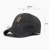 Baseballmütze Wollstrick Winter Ohrenschutz Baseballmütze Herren Verdicken Warme Mützen mit Ohrenklappen Sport Golfmützen Snapback