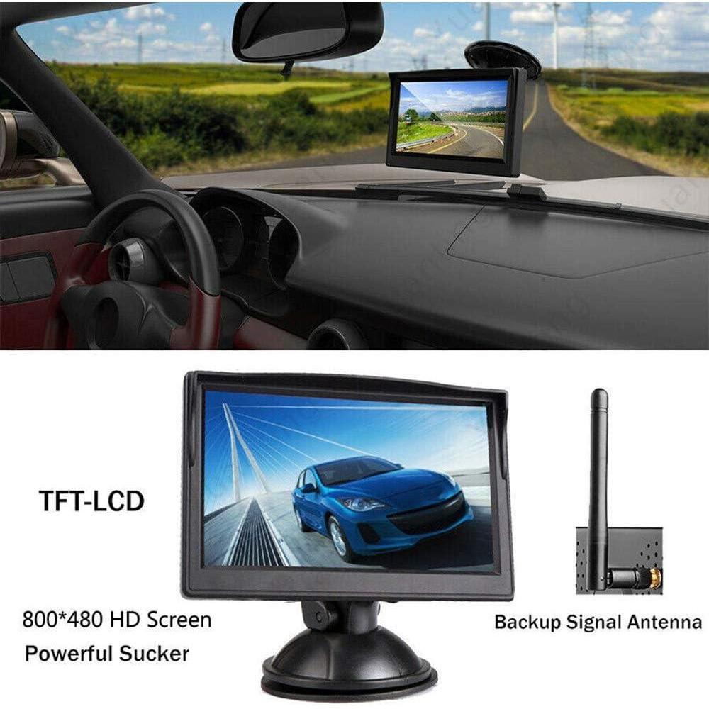 5" WiFi Wireless Backup Camera Kit 5 Inch TFT LCD Monitor 360° Rear View Camera IP68 Waterproof for 12V Car SUV Truck Caravan