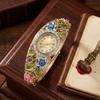 Rhinestone Bracelet Ladies Wristwatch Rich In Flowers Bracelet Watch Quartz Watch  Dress Watch