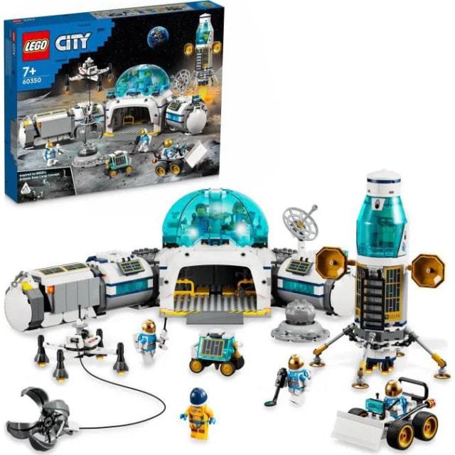 

LEGO 60350 City Die Mondforschungsbasis, Mondlandefhre, Spielzeug ab 7 Jahren, mit 6 Astronauten-Minifiguren