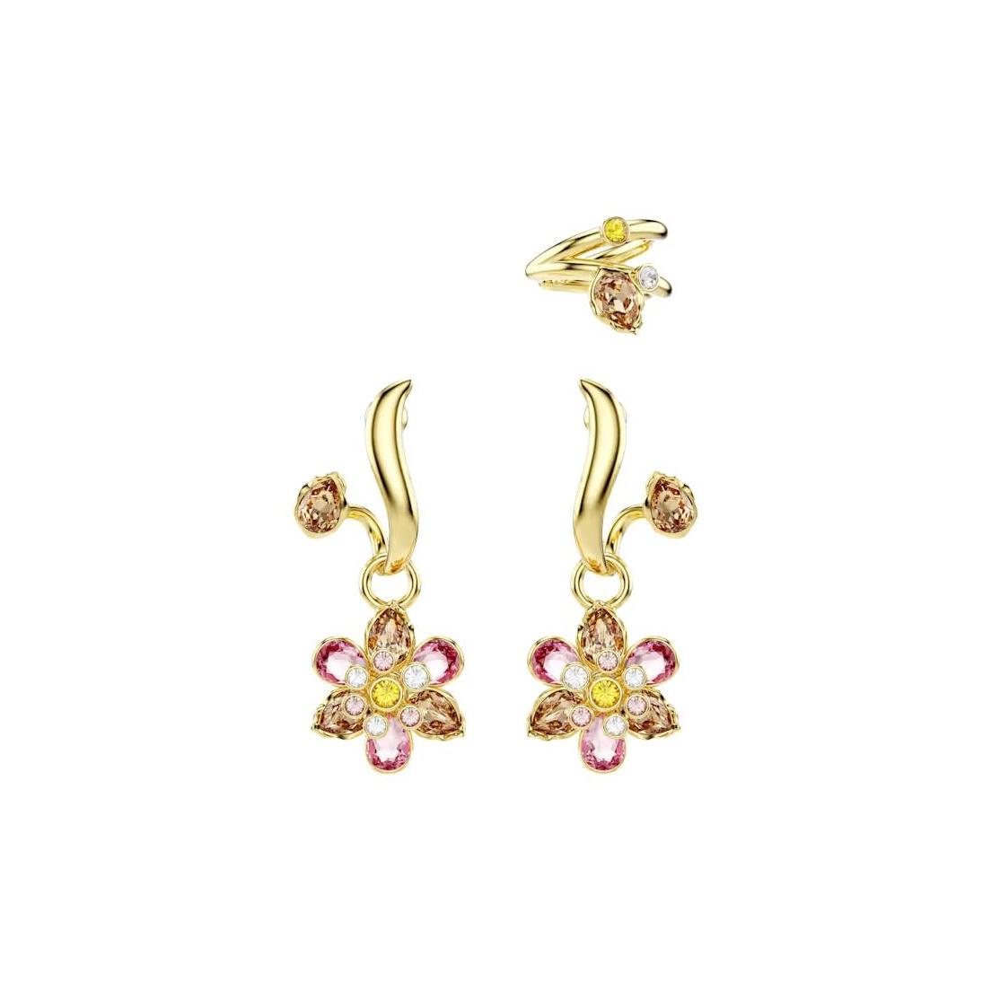 Swarovski Idyllia Set Design Earrings Crystal Women earrings Gold 5732386 Box+Shopping Bag (Random Color)