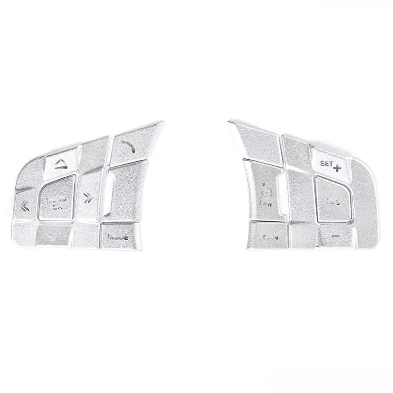 

ToMong For Jaguar XE XF F-PACE E-PACE F-TYPE Aluminum Alloy Black Car Steering Wheel Button Cover Trim Sticker Car Accessories