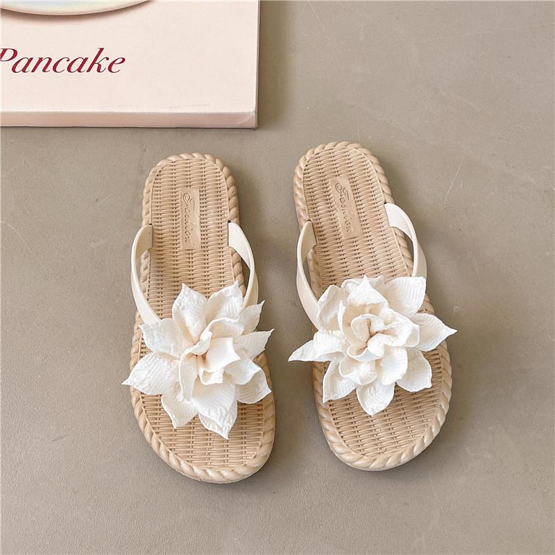 Женская Мода Летние Римские Шлепанцы-Слипоны на Плоской Подошве, Пляжные Повседневные Обувь 40 белый