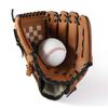 Zongsi Baseball Glove 9.5 Inches Softball Pitcher Catcher Kids Youth Adults Shock Absorption Built-in Beginner Left-Handed Brown