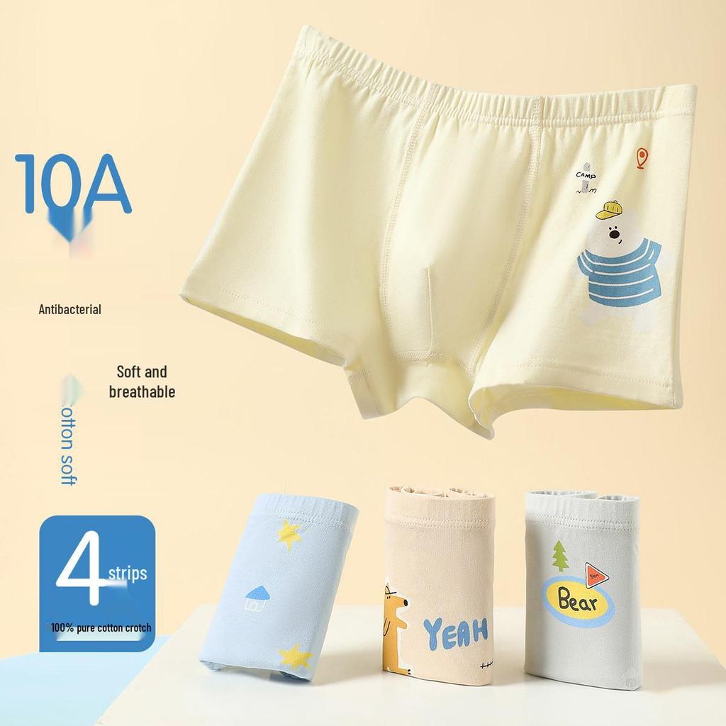 Toddler & Infant Boys' Pure Cotton Antibacterial Boxer Briefs - Soft, Non-Constricting, All-Cotton Crotch