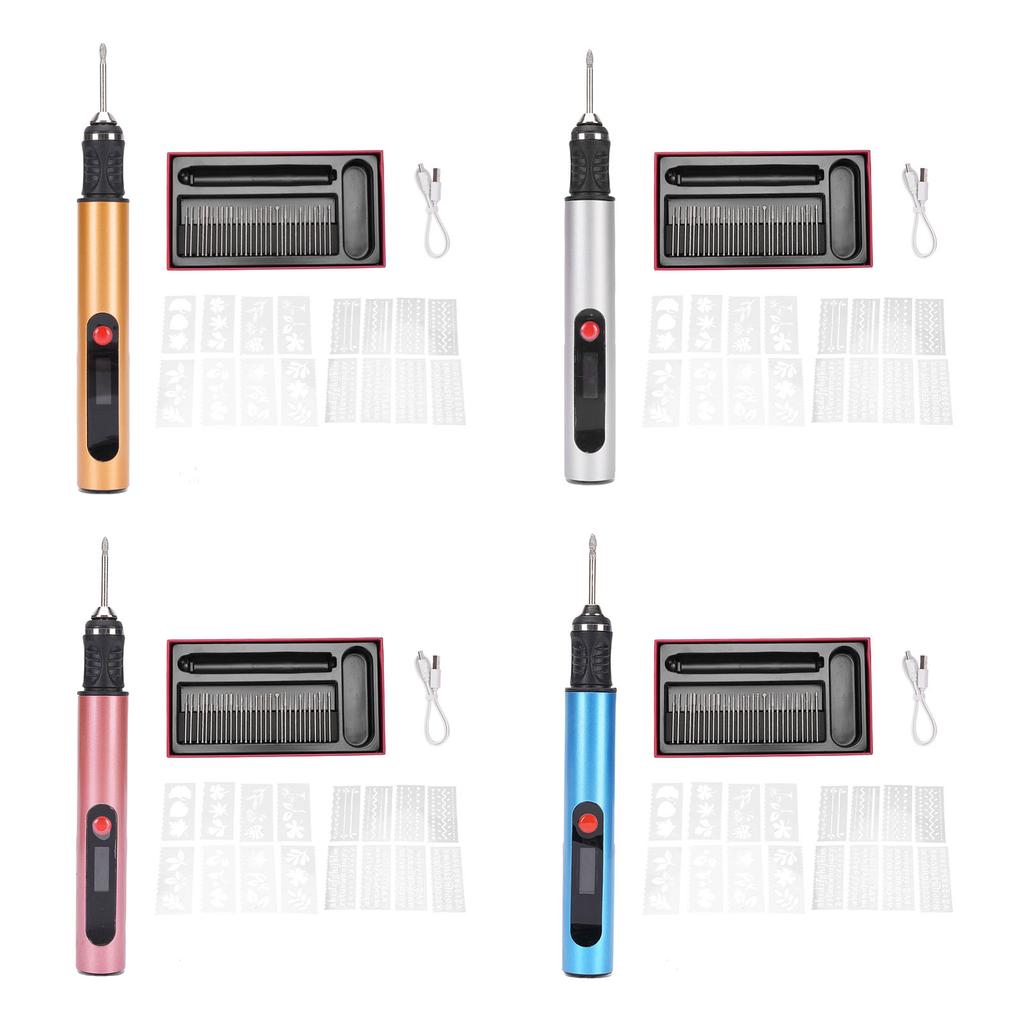 Electric Engraving Pen LCD Display Multifunctional Rechargeable Nail Polish Machine for Home and Pro