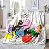 Barbapapa Theme Printed Blanket - Perfect for Couch, Bed, Travel & Outdoor Use | Machine Washable, Cozy & Durable.