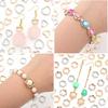 100 Stück 5 Stile Hohlrahmen Umwickelte Perlen CCB Mehrform Perlenverbinderringe für Schmuckherstellung DIY Armband Halskette Zubehör