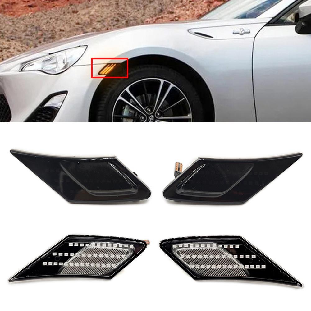 1 Pair LED Car Dynamic Side Marker Blinker Light For Toyota 86 FT86 GT86 Scion FR-S Subaru BRZ Turn Signal Lamp
