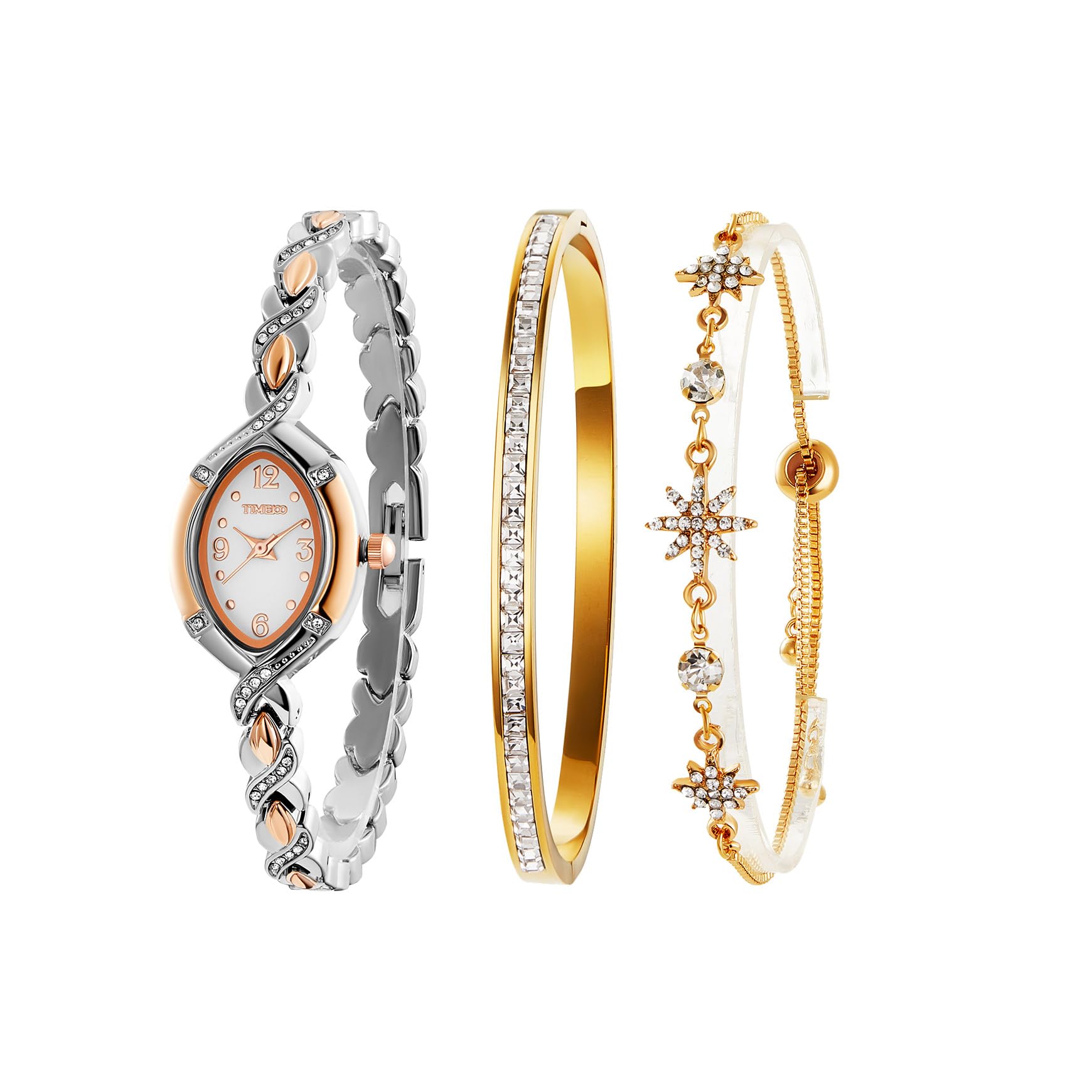 

Gift Watch and Two Citizen 30M Water Watch [TIME100] Set Ladies Bracelets, Japanese-made Movement, Resistant, Women s