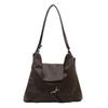 Velkokapacitní dvouramenná taška, Módní retro taška do práce, Crossbody taška