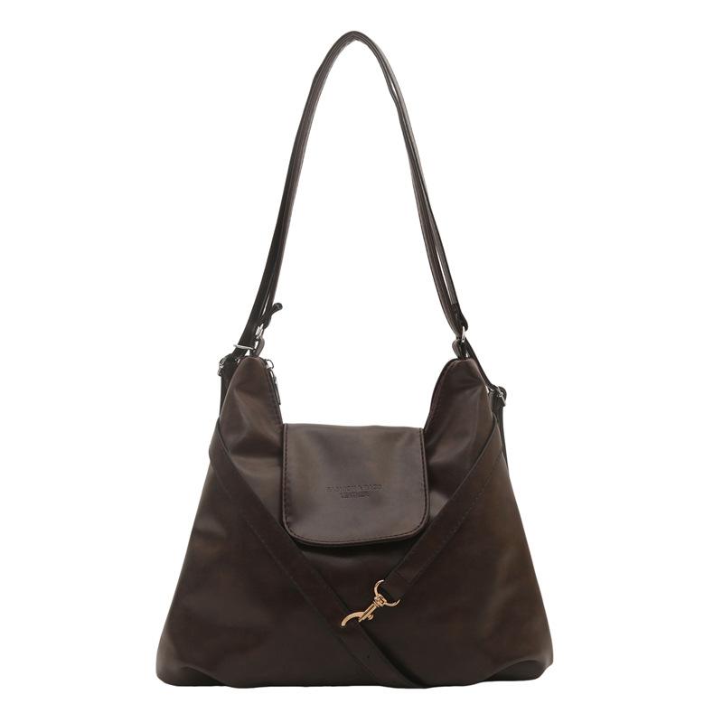 Velkokapacitní dvouramenná taška, Módní retro taška do práce, Crossbody taška