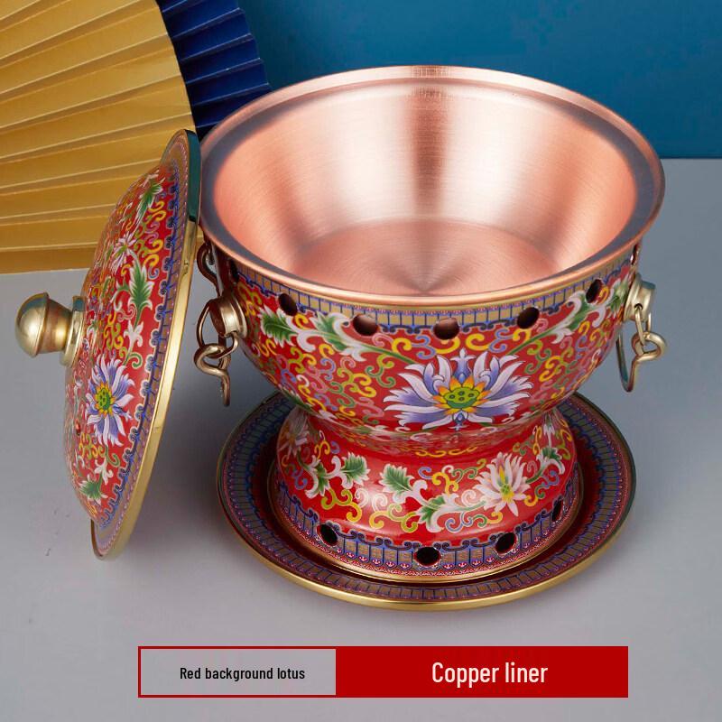 ChuyiQi Cloisonné Single Person Copper Hot Pot
