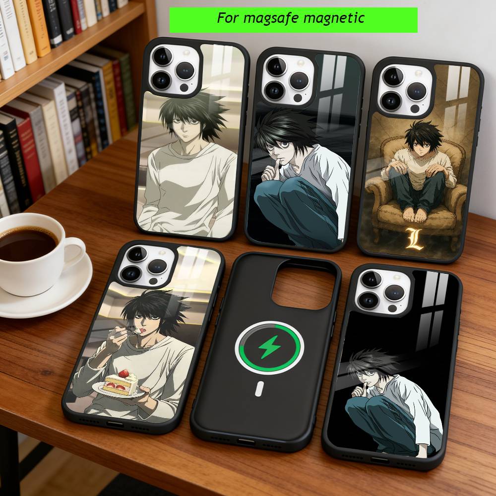 Anime D-Death N-Note L-Lawliet Phone Case For iPhone17,16,15,14,13,12,11 Plus,Pro Magnetic For Magsafe Wireless Charging