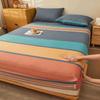 100% Cotton Bare Home Fitted Bottom Sheet- Pure Cotton Bedspread Color Plaid Bed Cover, Extra Soft Comfy Sheets Set ,Durable and Long Lasting