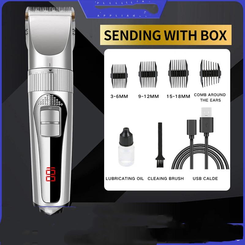 New hair clipper electric hair clipper electric clipper rechargeable razor hair clipper electric clipper LCD digital display car