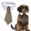 2025 Dog Cat Grooming Cat Striped Bow Tie Animal Striped Bow Tie Collar Pet Adjustable Christmas Cat Collar Pet Collar