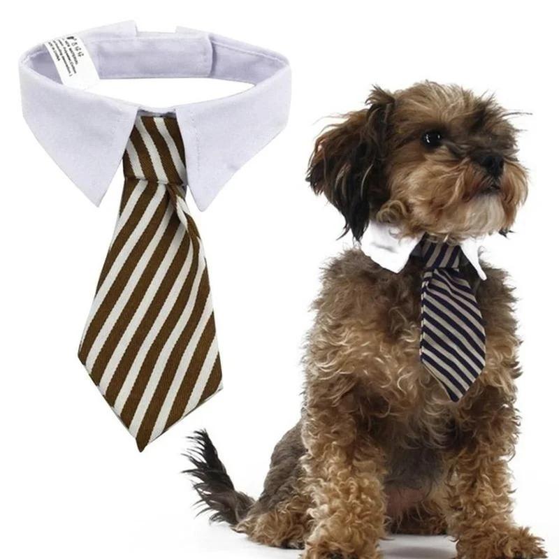 2025 Dog Cat Grooming Cat Striped Bow Tie Animal Striped Bow Tie Collar Pet Adjustable Christmas Cat Collar Pet Collar