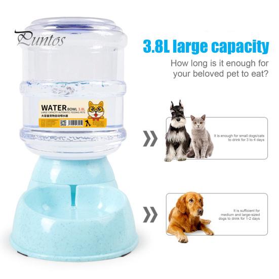 3.8L Automatic Pet Feeder Plastic Cat Water Fountain Large Capacity Pet Food Feeder Bowl Water Dispenser for Dogs Cats