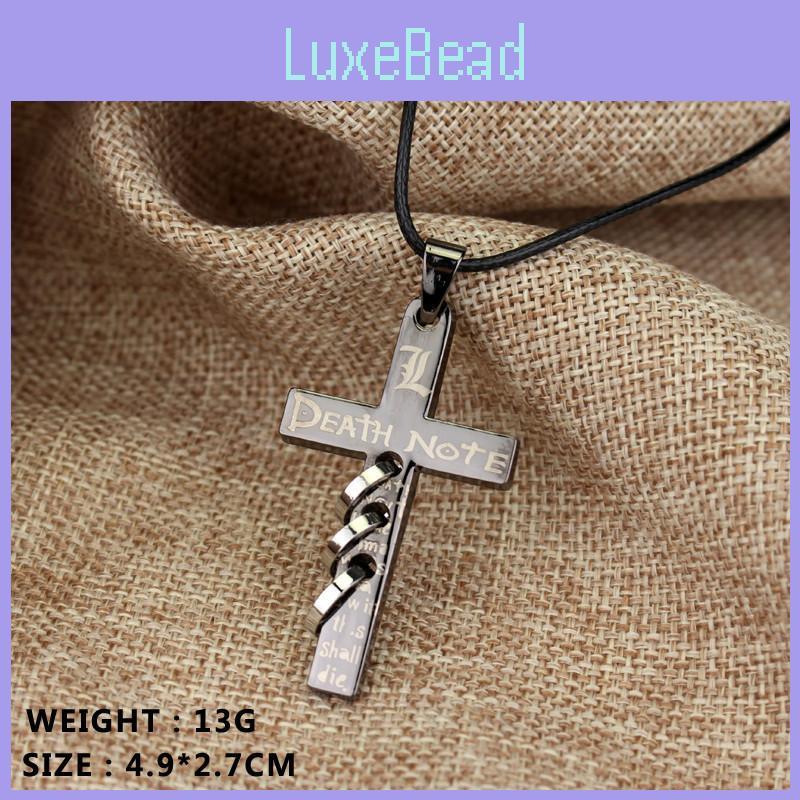 Anime Death Note Cross Pendant Necklace With Alloy Charm For Unisex Wear And Collectors