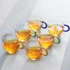 6 PCS / Coffee Cup High Borosilicate High Temperature Resistant Glass Small Cup Thickened Heat Resis