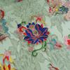Light Green Phoenix Flower Pattern Jacquard Fabric Embossed Fabric DIY Sewing Material Cheongsam Dress Satin Garment Fabric