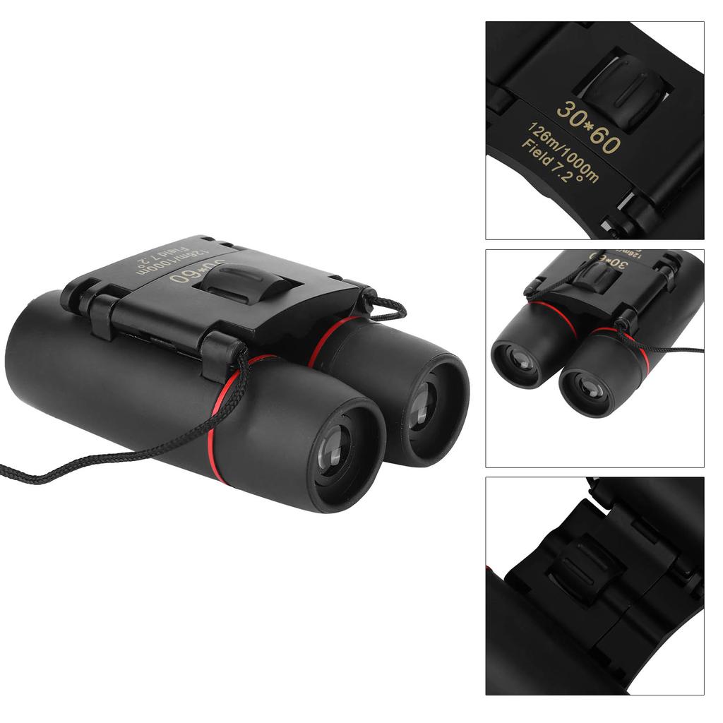Lornetka składana o wysokiej rozdzielczości z zoomem 30x60 na podróże plenerowe, obserwację ptaków, polowania