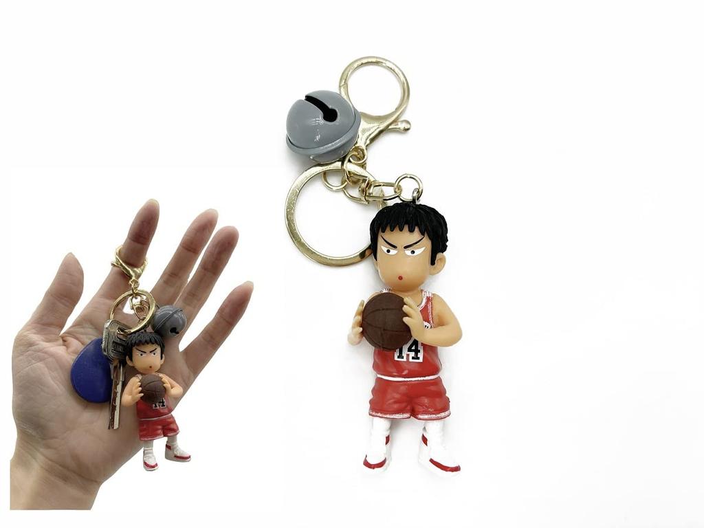 Slam Dunk Keychain Set of Slam Rukawa Mitsui Miyagi Akagi Sakuragi Keychain Bag Mobile Car Costume Moe Gift [Denyeet] 5, Dunk, Kaede, Hisashi, Ryota,
